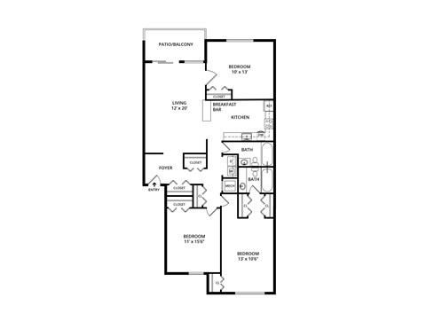 C3 floorplan at Vistas of Annandale, Annandale, Virginia